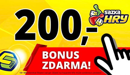 SAZKA HRY BONUS zdarma ❤️ Berte hned 200 Kč za snadnou registraci u SAZKA CASINO! Časově omezeno!